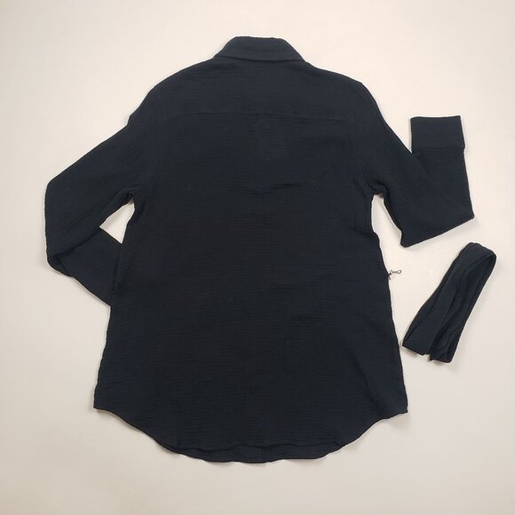Andie Swim The Corvo Button-Up Women's XS Black Cotton Gauze Beach & Resort Wear - Picture 11 of 16